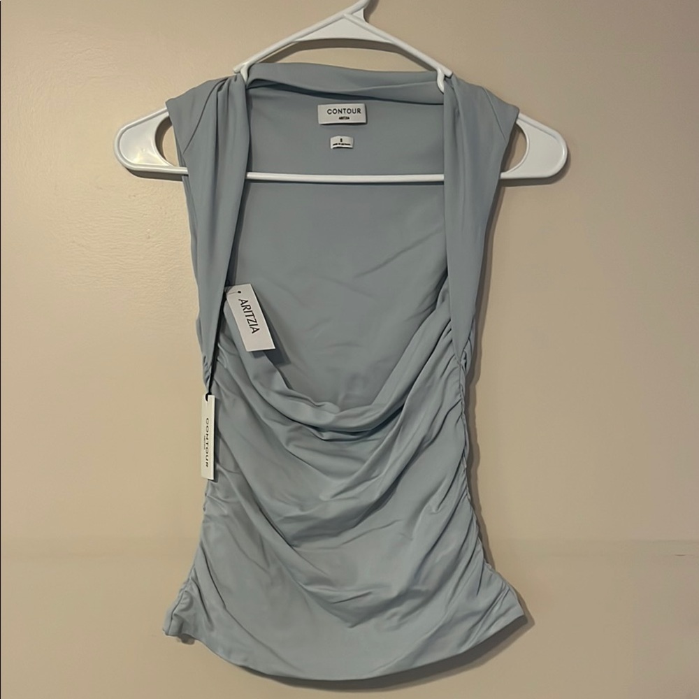 Aritzia Women's Gray Drape Top